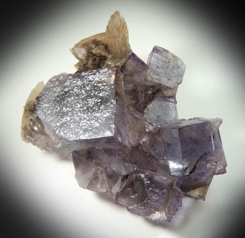 Fluorite with Calcite from Minerva #1 Mine, Rosiclare Level, Cave-in-Rock District, Hardin County, Illinois