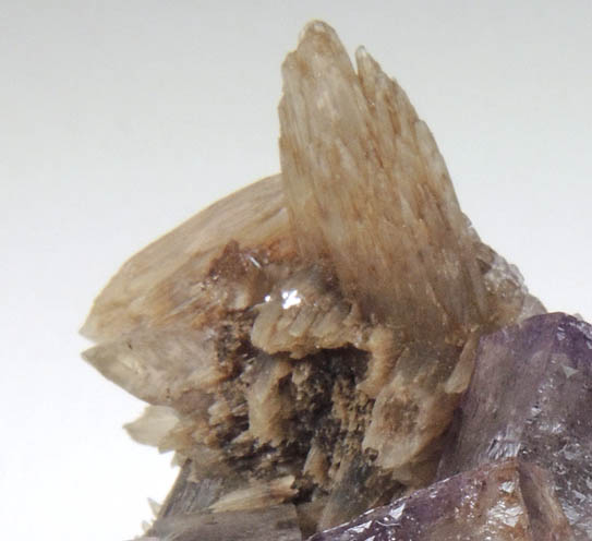 Fluorite with Calcite from Minerva #1 Mine, Rosiclare Level, Cave-in-Rock District, Hardin County, Illinois