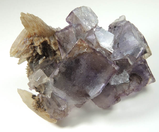 Fluorite with Calcite from Minerva #1 Mine, Rosiclare Level, Cave-in-Rock District, Hardin County, Illinois