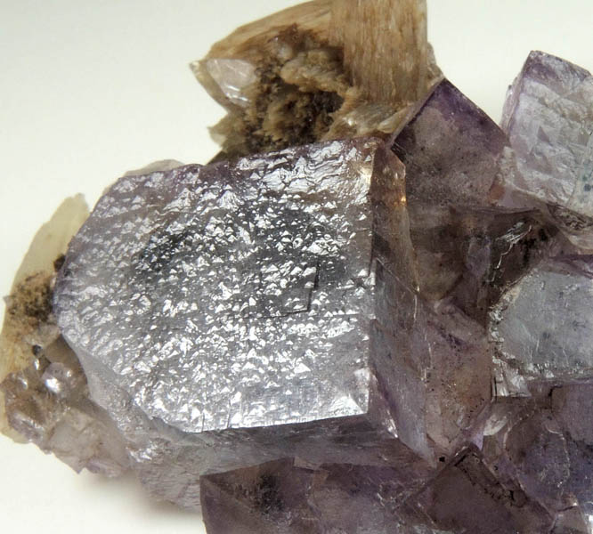 Fluorite with Calcite from Minerva #1 Mine, Rosiclare Level, Cave-in-Rock District, Hardin County, Illinois