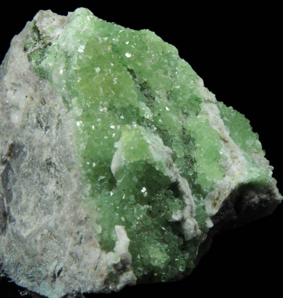Smithsonite on Calcite from Tsumeb Mine, Otavi-Bergland District, Oshikoto, Namibia