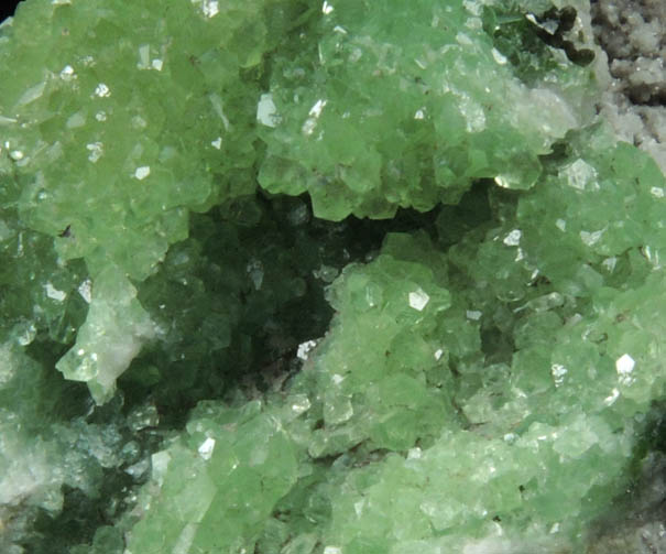 Smithsonite on Calcite from Tsumeb Mine, Otavi-Bergland District, Oshikoto, Namibia