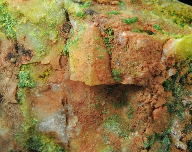 Duftite with Gartrellite on Quartz from Centennial Eureka Mine, Tintic District, Juab County, Utah