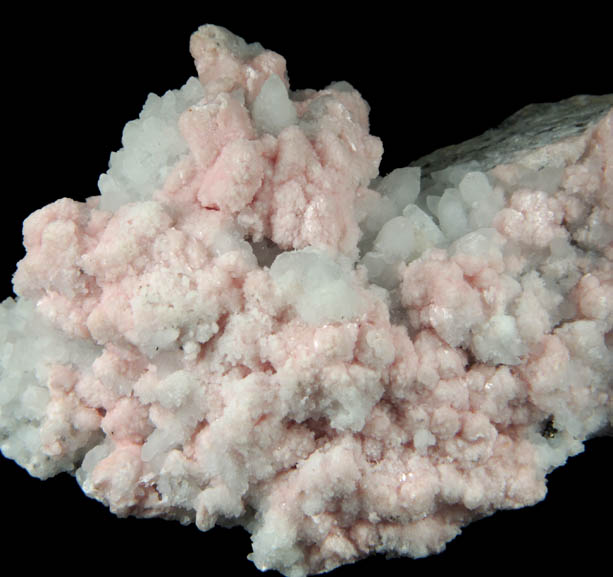 Rhodochrosite on Quartz from Silverton District, San Juan County, Colorado