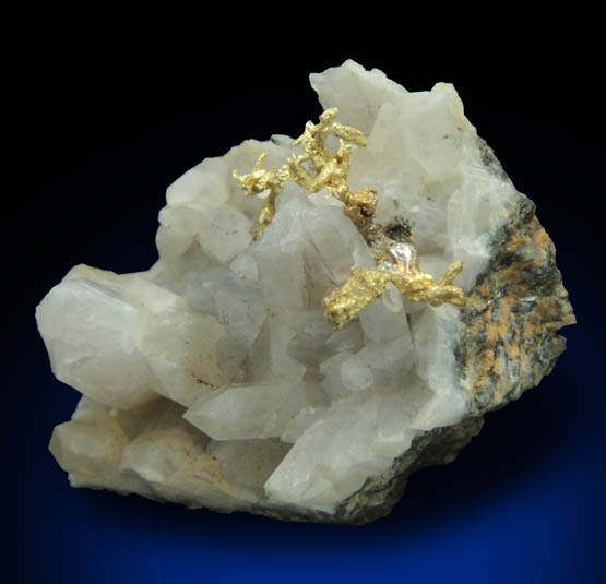 Gold on Quartz from Butte Mining District, Summit Valley, Silver Bow County, Montana