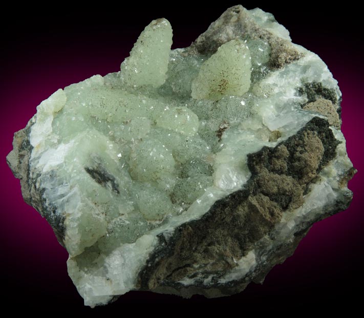 Prehnite pseudomorphs after Anhydrite from Prospect Park Quarry, Prospect Park, Passaic County, New Jersey