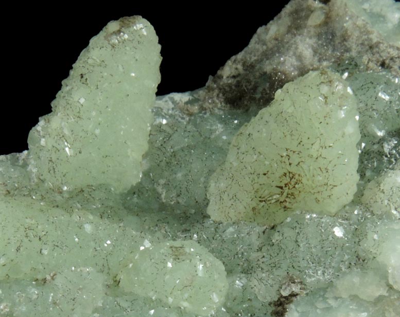 Prehnite pseudomorphs after Anhydrite from Prospect Park Quarry, Prospect Park, Passaic County, New Jersey