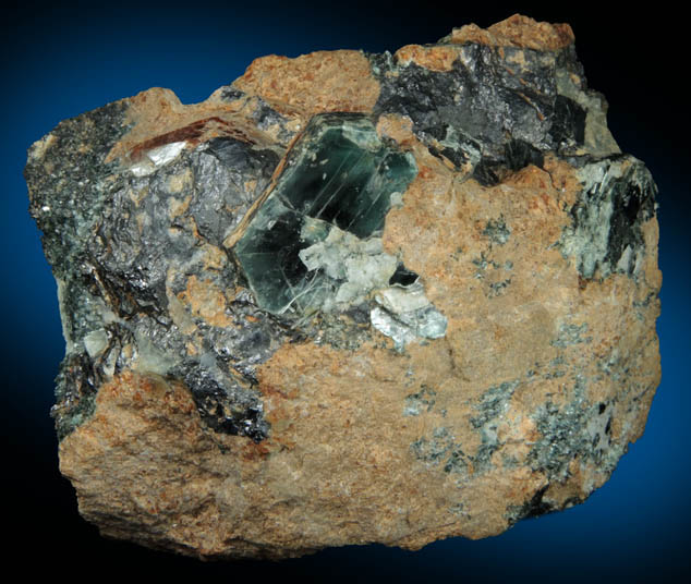 Clinochlore with Chondrodite and Magnetite from Tilly Foster Iron Mine, near Brewster, Putnam County, New York