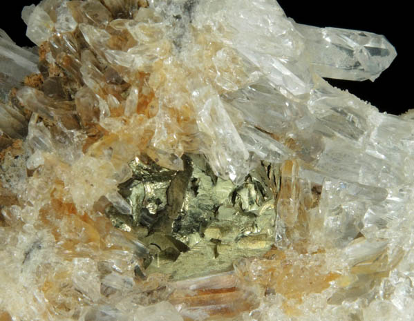 Quartz with Chalcopyrite and Brookite from Ellenville Lead Mine, Ulster County, New York