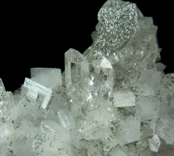 Quartz with Orthoclase var. Adularia and Chlorite from Kanton Uri, Switzerland