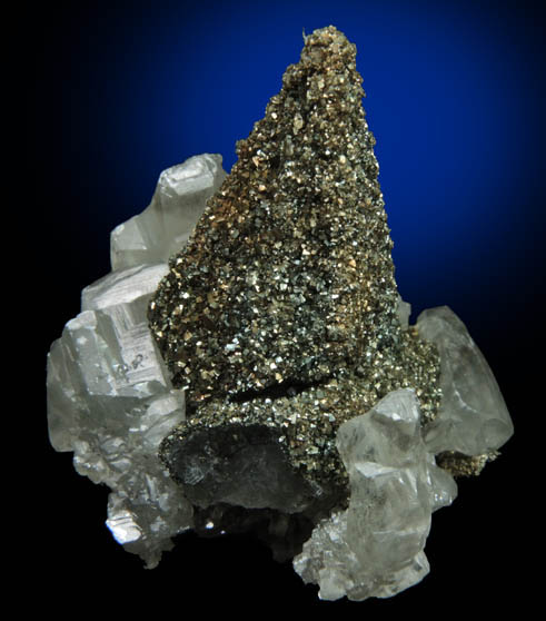 Calcite with Marcasite coating from Brushy Creek Mine, 1100' Level, 106 Drift, Reynolds County, Missouri