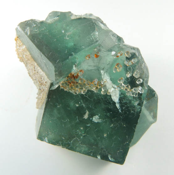 Fluorite (twinned crystals) with Quartz from Weardale, County Durham, England