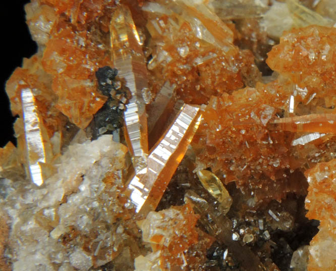 Mimetite on Calcite from Tsumeb Mine, Otavi-Bergland District, Oshikoto, Namibia