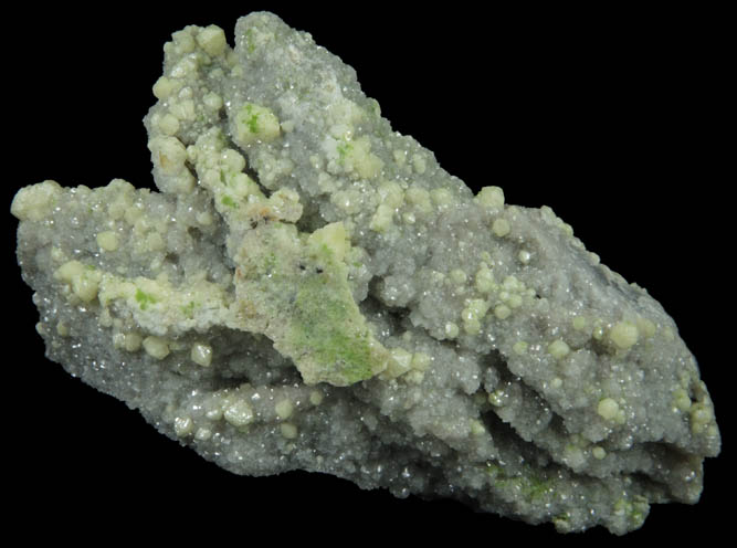 Mimetite, Duftite, Calcite from Tsumeb Mine, Otavi-Bergland District, Oshikoto, Namibia (Type Locality for Duftite)