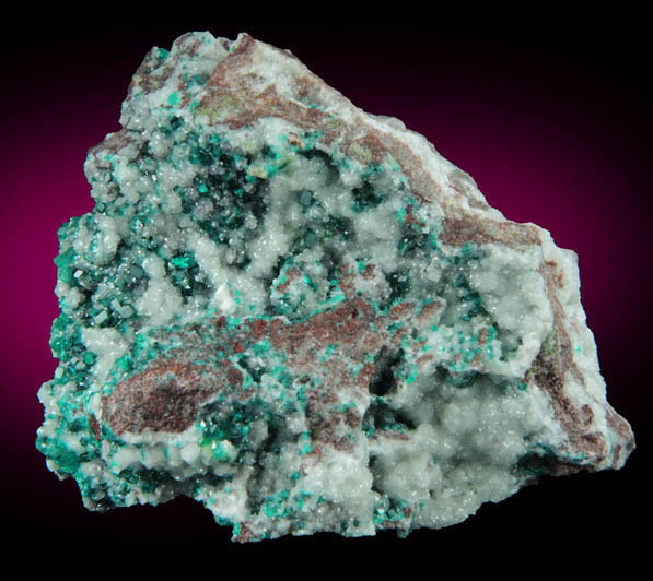 Dioptase and Calcite from Tsumeb Mine, Otavi-Bergland District, Oshikoto, Namibia