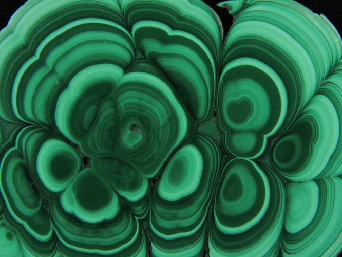Malachite from Kolwezi Mining District, 240 km WNW of Lubumbashi, Katanga Copperbelt, Lualaba Province, Democratic Republic of the Congo