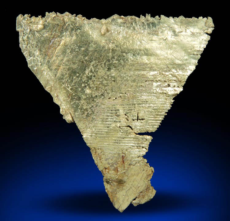 Gold rare triangular formation from Round Mountain Gold Mine, 71.5 km north of Tonopah, Nye County, Nevada