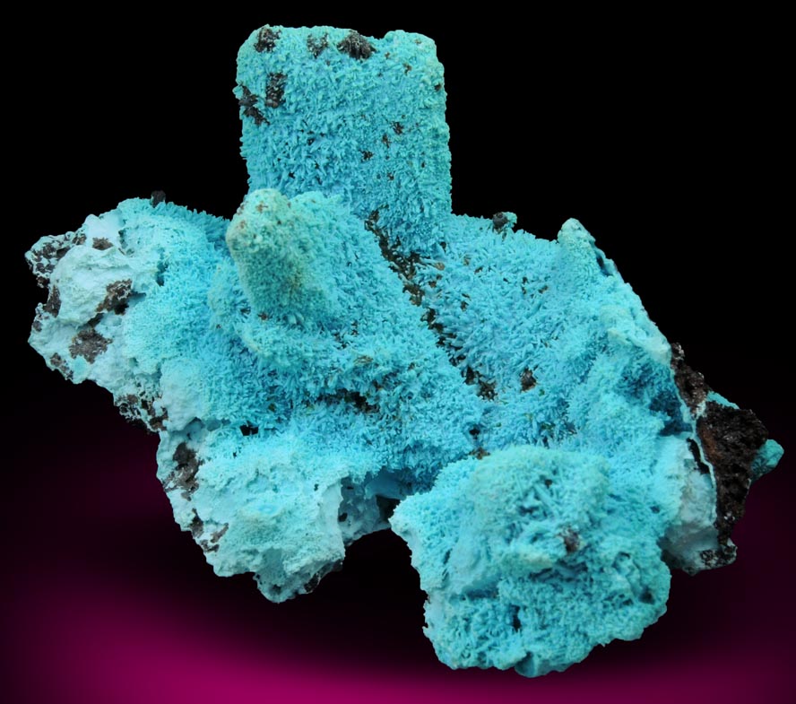 Chrysocolla over Malachite pseudomorphs after Azurite from Luputo Mine, Lubumbashi, Katanga Copperbelt, Haut-Katanga Province, Democratic Republic of the Congo