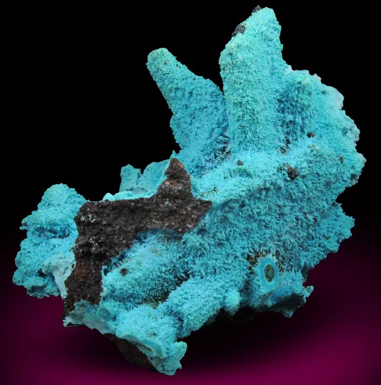 Chrysocolla over Malachite pseudomorphs after Azurite from Luputo Mine, Lubumbashi, Katanga Copperbelt, Haut-Katanga Province, Democratic Republic of the Congo