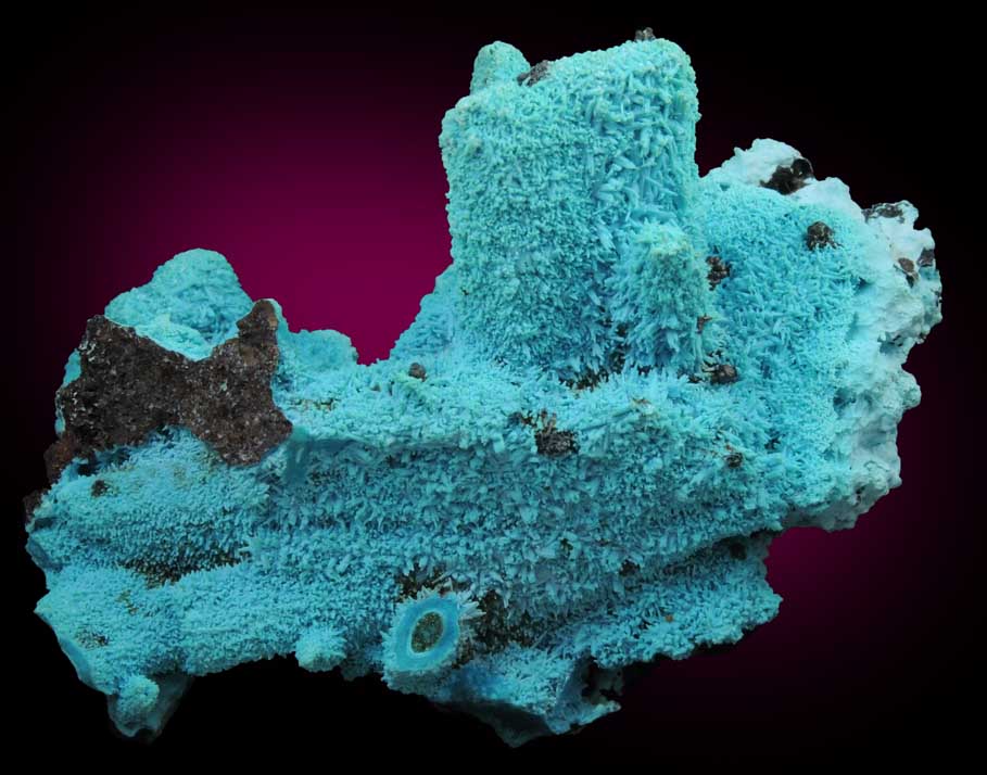 Chrysocolla over Malachite pseudomorphs after Azurite from Luputo Mine, Lubumbashi, Katanga Copperbelt, Haut-Katanga Province, Democratic Republic of the Congo