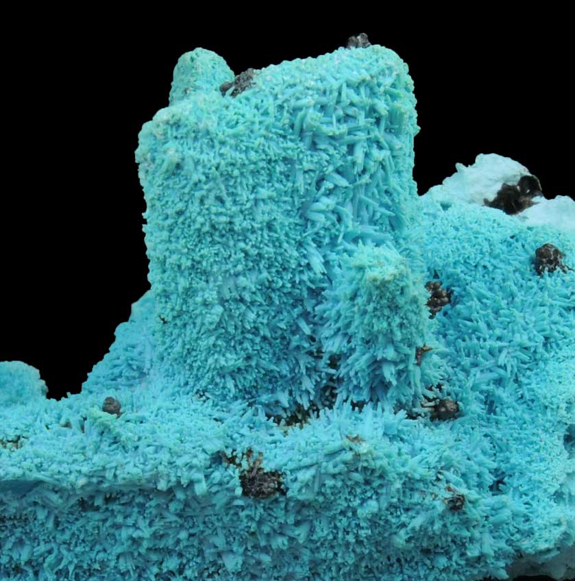 Chrysocolla over Malachite pseudomorphs after Azurite from Luputo Mine, Lubumbashi, Katanga Copperbelt, Haut-Katanga Province, Democratic Republic of the Congo