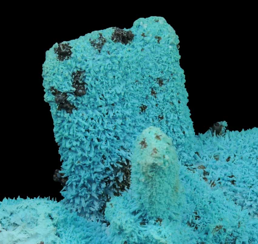 Chrysocolla over Malachite pseudomorphs after Azurite from Luputo Mine, Lubumbashi, Katanga Copperbelt, Haut-Katanga Province, Democratic Republic of the Congo