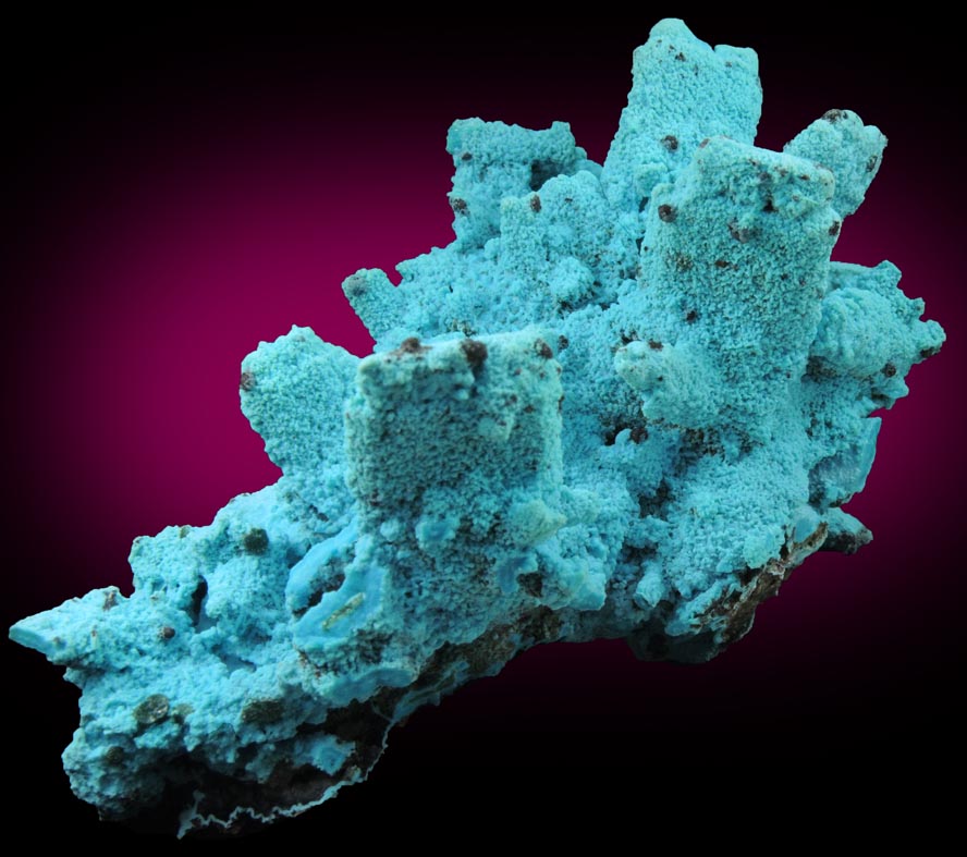 Chrysocolla over Malachite pseudomorphs after Azurite from Luputo Mine, Lubumbashi, Katanga Copperbelt, Haut-Katanga Province, Democratic Republic of the Congo