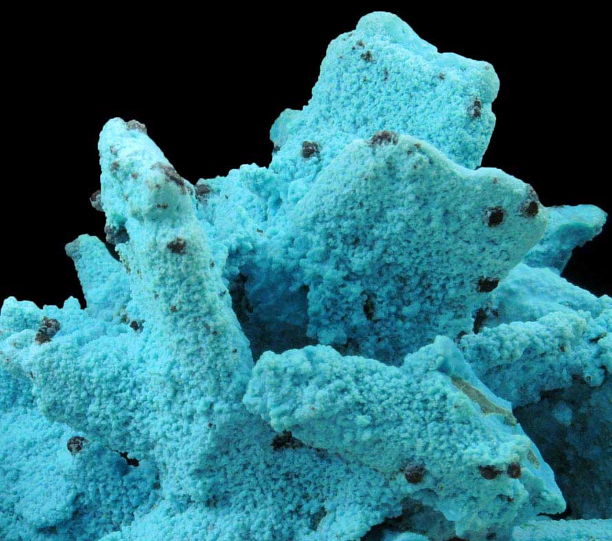 Chrysocolla over Malachite pseudomorphs after Azurite from Luputo Mine, Lubumbashi, Katanga Copperbelt, Haut-Katanga Province, Democratic Republic of the Congo