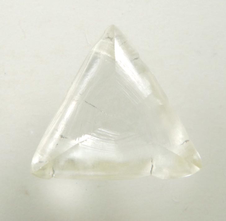 Diamond (1.49 carat pale-yellow macle, twinned crystal) from Mandala River, Guinea