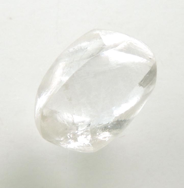 Diamond (1.78 carat pale-gray elongated dodecahedral crystal) from Oranjemund District, southern coastal Namib Desert, Namibia