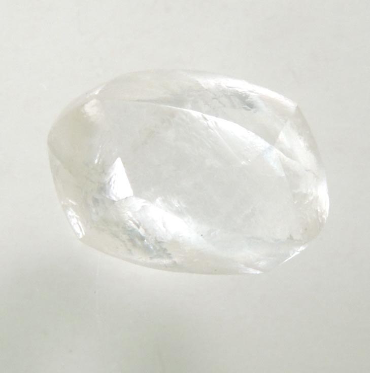 Diamond (1.78 carat pale-gray elongated dodecahedral crystal) from Oranjemund District, southern coastal Namib Desert, Namibia