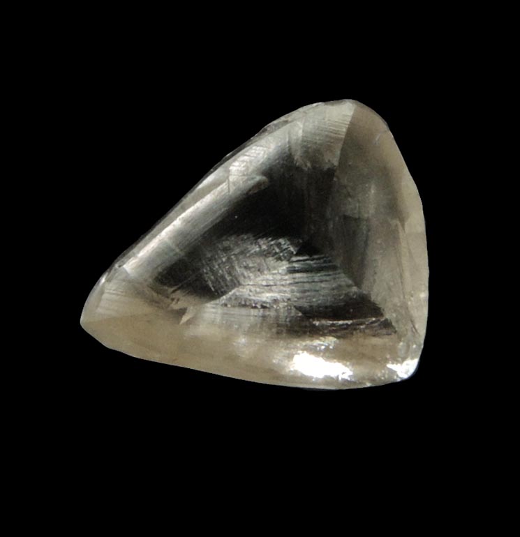 Diamond (0.92 carat pale-brown triangular crystal) from Argyle Mine, Kimberley, Western Australia, Australia