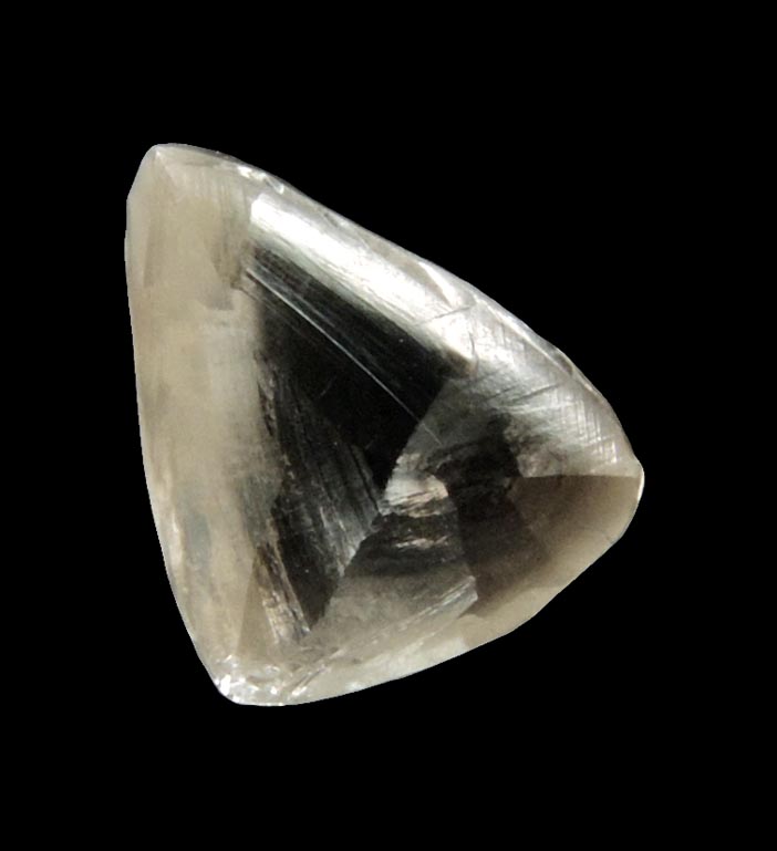 Diamond (0.92 carat pale-brown triangular crystal) from Argyle Mine, Kimberley, Western Australia, Australia