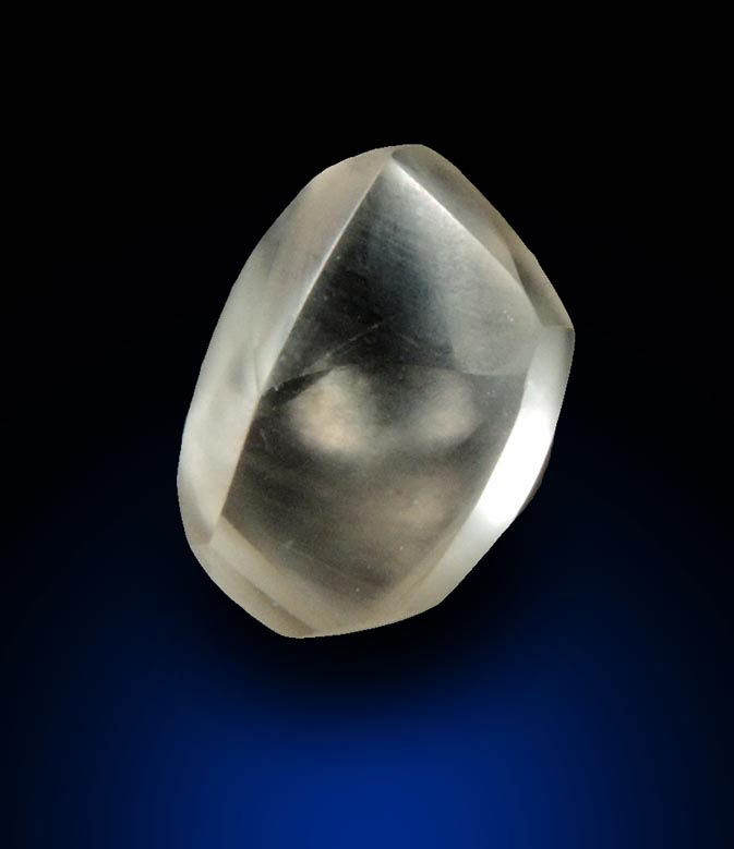 Diamond (1 carat pale-brown flattened dodecahedral crystal) from Argyle Mine, Kimberley, Western Australia, Australia