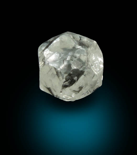 Diamond (0.45 carat colorless dodecahedral crystal) from Premier Mine, Gauteng Province, South Africa