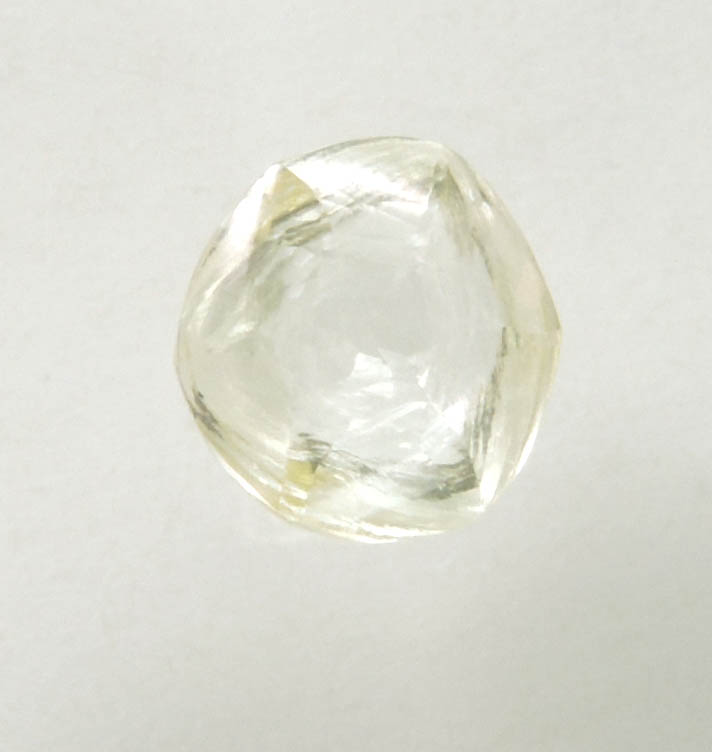 Diamond (0.31 carat cuttable yellow flattened crystal) from Orapa Mine, south of the Makgadikgadi Pans, Botswana