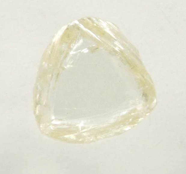 Diamond (0.34 carat cuttable pale-yellow macle, twinned crystal) from Orapa Mine, south of the Makgadikgadi Pans, Botswana