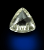 Diamond (0.65 carat cuttable yellow distorted triangular crystal) from Orapa Mine, south of the Makgadikgadi Pans, Botswana