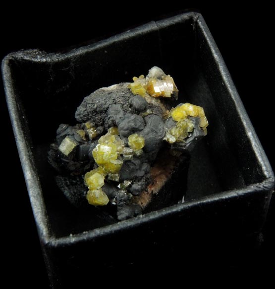 Pyromorphite (micromount) from (Caldbeck Fells), Cumberland, England