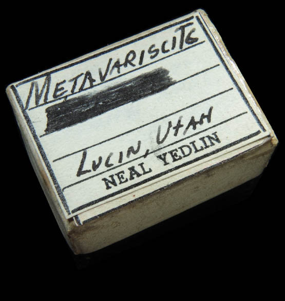 Metavariscite (micromount) from Lucin District, Box Elder County, Utah (Type Locality for Metavariscite)