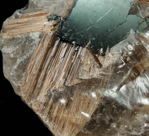 Rutile and Hematite in Smoky Quartz from Novo Horizonte, Bahia, Brazil