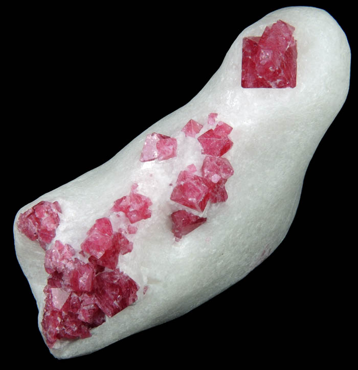 Spinel in marble from Sungate Mine, An Phu, Luc Yen, Yenbai Province, Vietnam