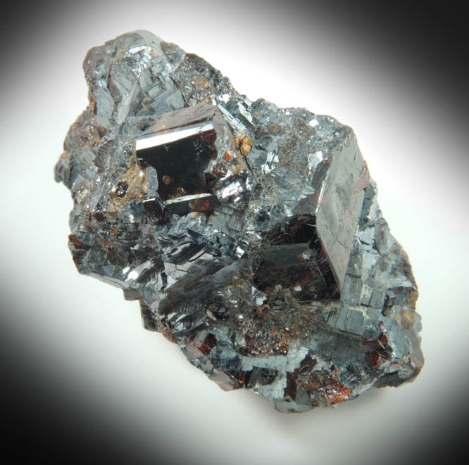 Spessartine Garnet in Galena from Broken Hill, New South Wales, Australia