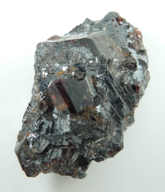 Spessartine Garnet in Galena from Broken Hill, New South Wales, Australia