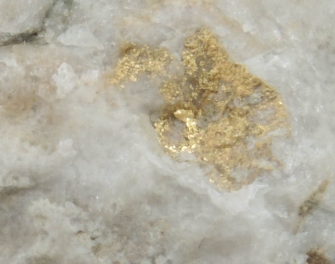 Gold on Quartz from Benlugmore, Bohaun, County Galway, Ireland