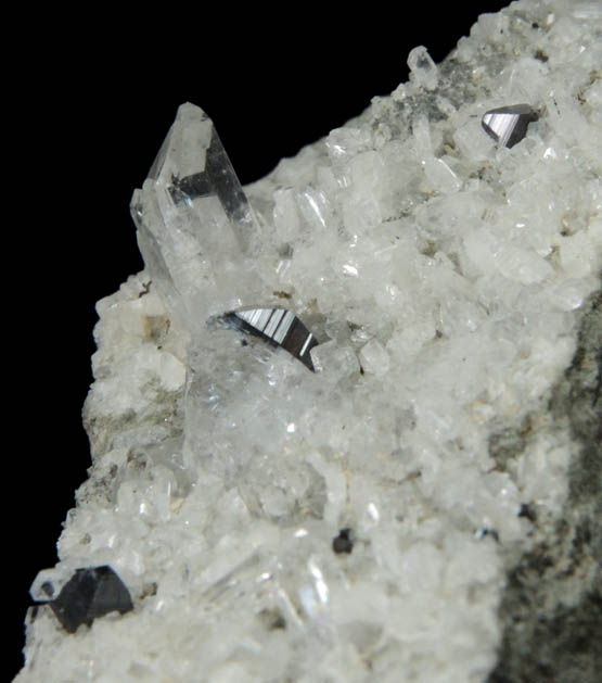 Anatase on Quartz from Twll maen Grisial, Prenteg, Tremadog, Gwynedd, Wales