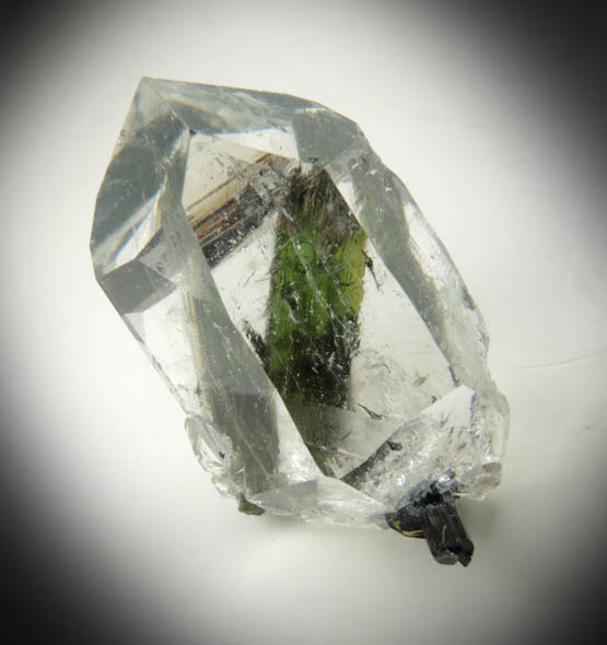 Quartz with Elbaite Tourmaline inclusions from Pedra Alta, Goiabeira, Minas Gerais, Brazil