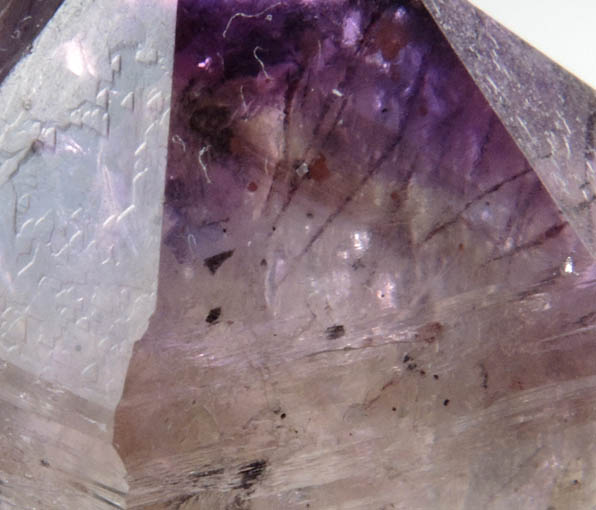 Quartz var. Smoky-Amethyst Quartz (scepter-shaped formation) from Tafelkop, Goboboseb Mountains, 27 km west of Brandberg Mountain, Erongo region, Namibia