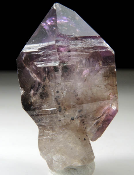 Quartz var. Smoky-Amethyst Quartz (scepter-shaped formation) from Tafelkop, Goboboseb Mountains, 27 km west of Brandberg Mountain, Erongo region, Namibia