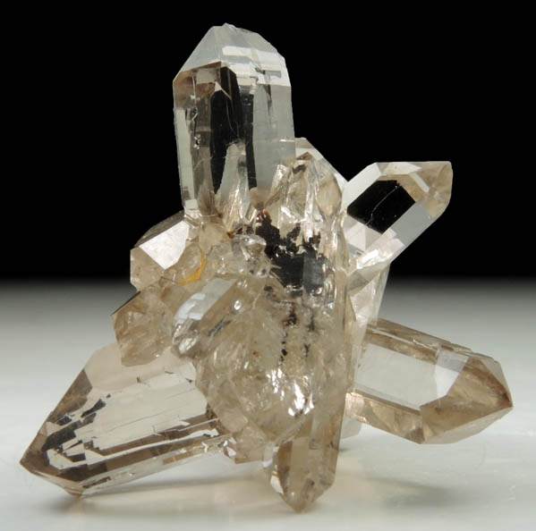 Quartz var. Smoky Quartz (Dauphin-law twins) from So Geraldo do Baixio, Minas Gerais, Brazil